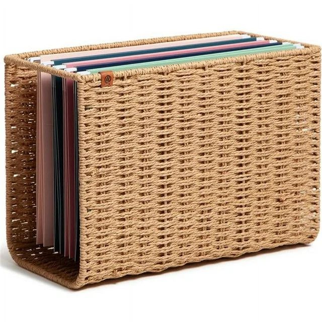 U Brands UBR6084U0001 Woven File Basket, Brown - Walmart.com | Walmart (US)