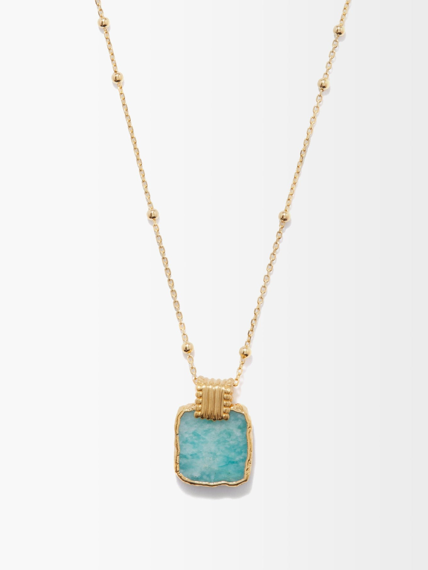 Lena amazonite & 18kt gold-plated necklace | Matches (US)