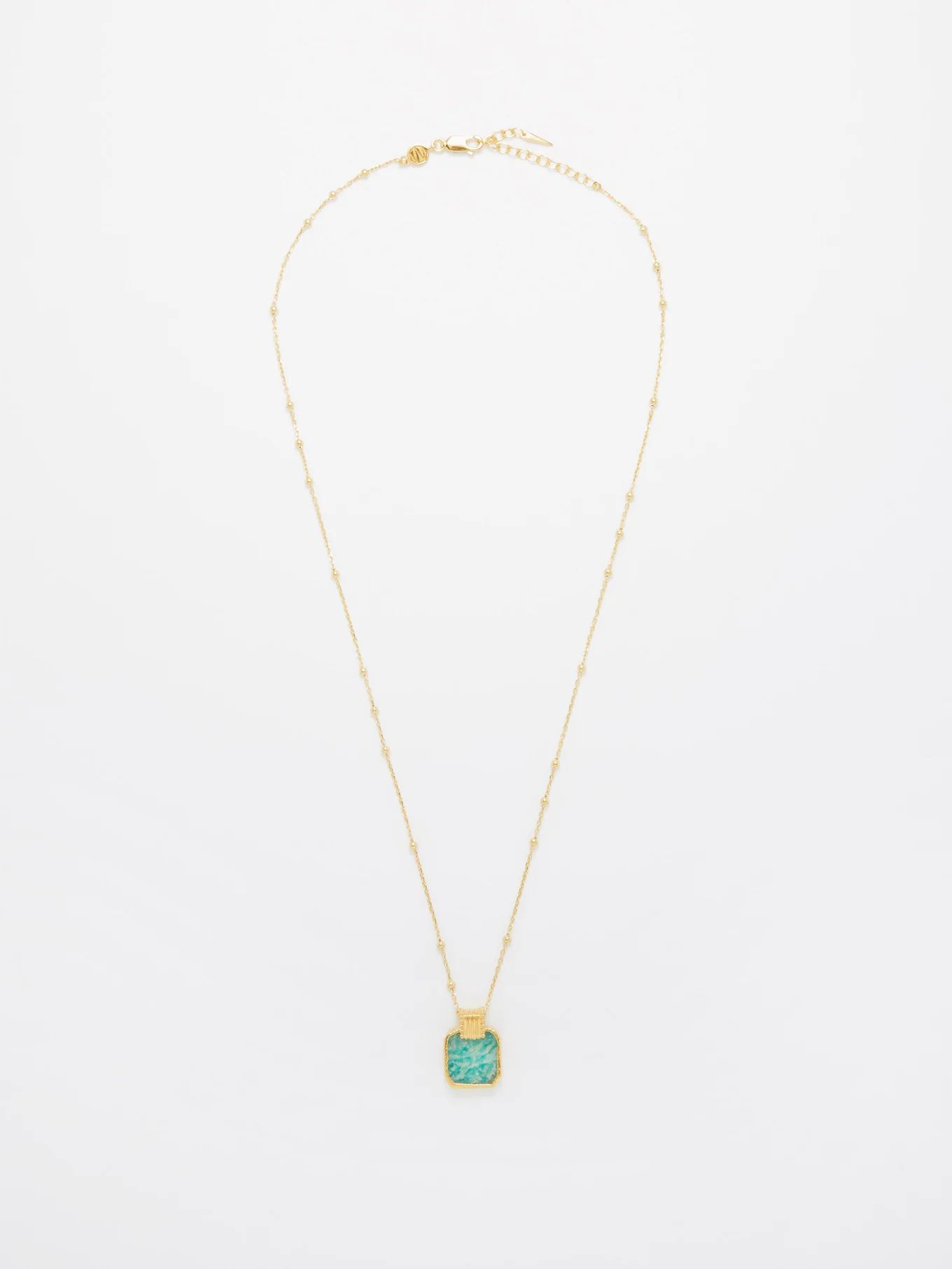 Lena amazonite & 18kt gold-plated necklace | Matches (US)