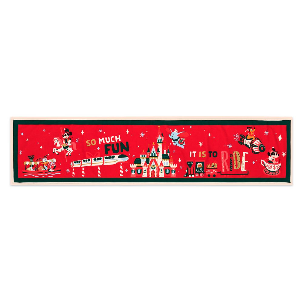 Mickey Mouse and Friends Fantasyland Castle Reversible Holiday Table Runner | Disney Store | Disney Store