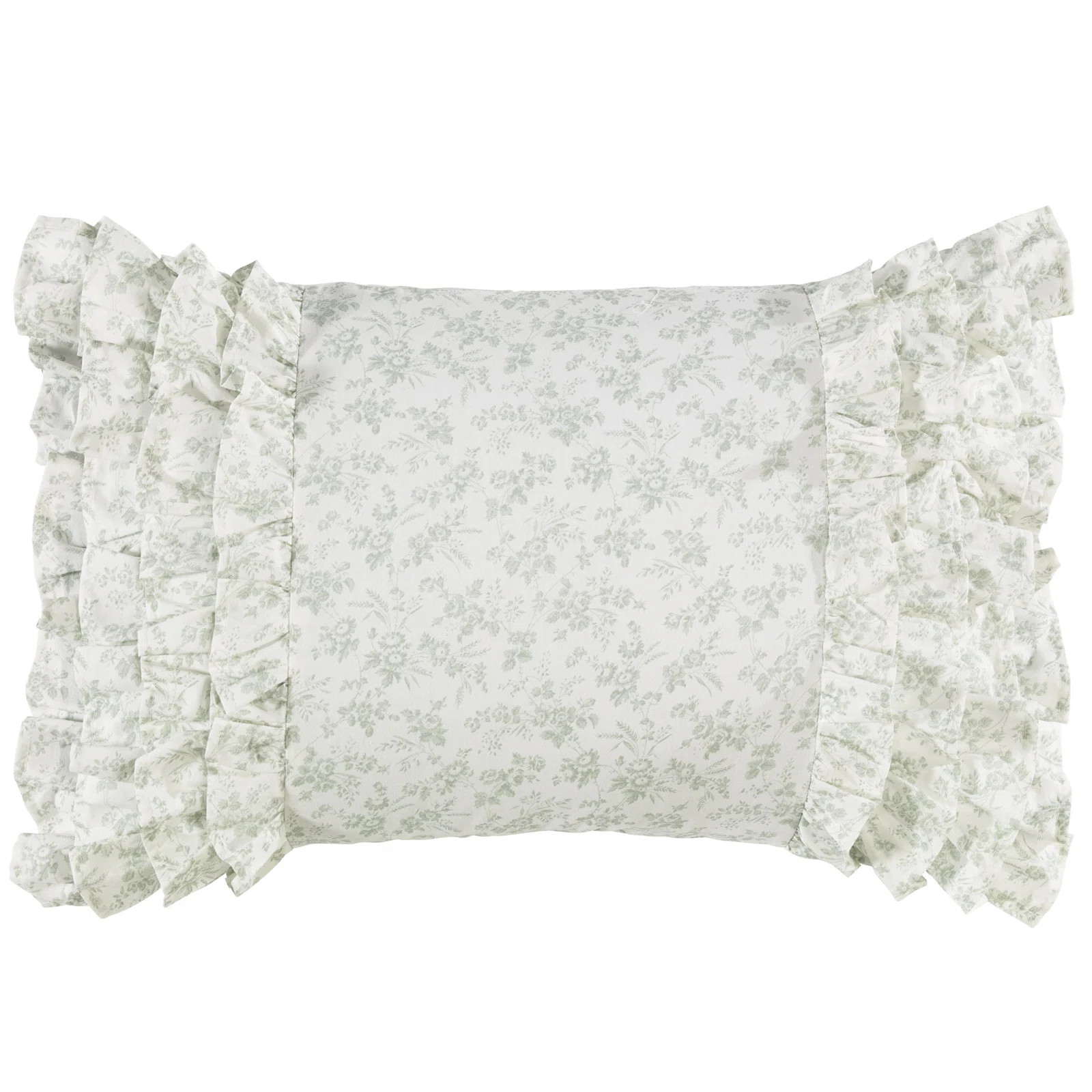 Laura Ashley Harper Green Cotton Throw Pillow | Wayfair North America