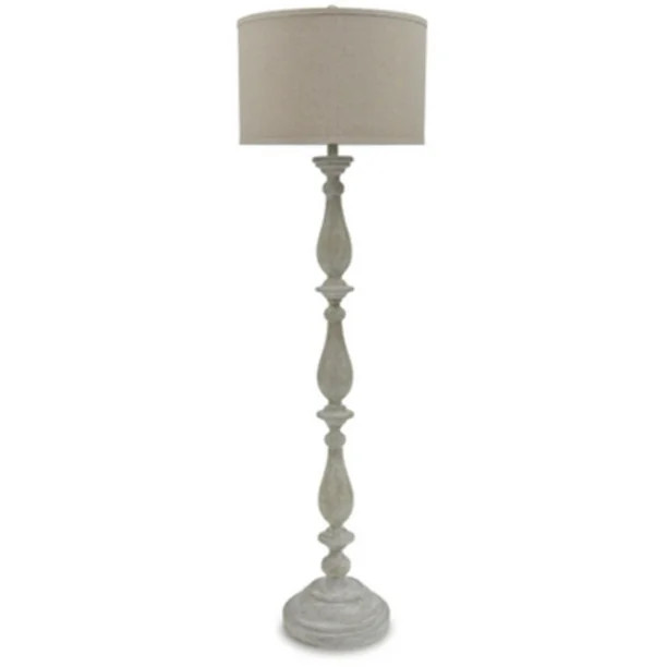 Signature Design by Ashley Bernadate Cottage 61" Candlestick Design Floor Lamp, Whitewash | Walmart (US)