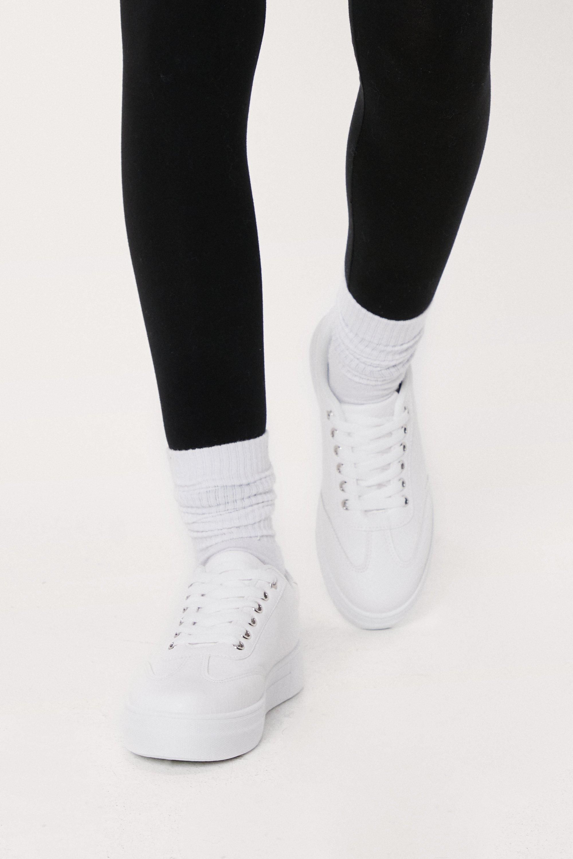 Faux Leather Lizard Platform Sneakers | Nasty Gal (US)