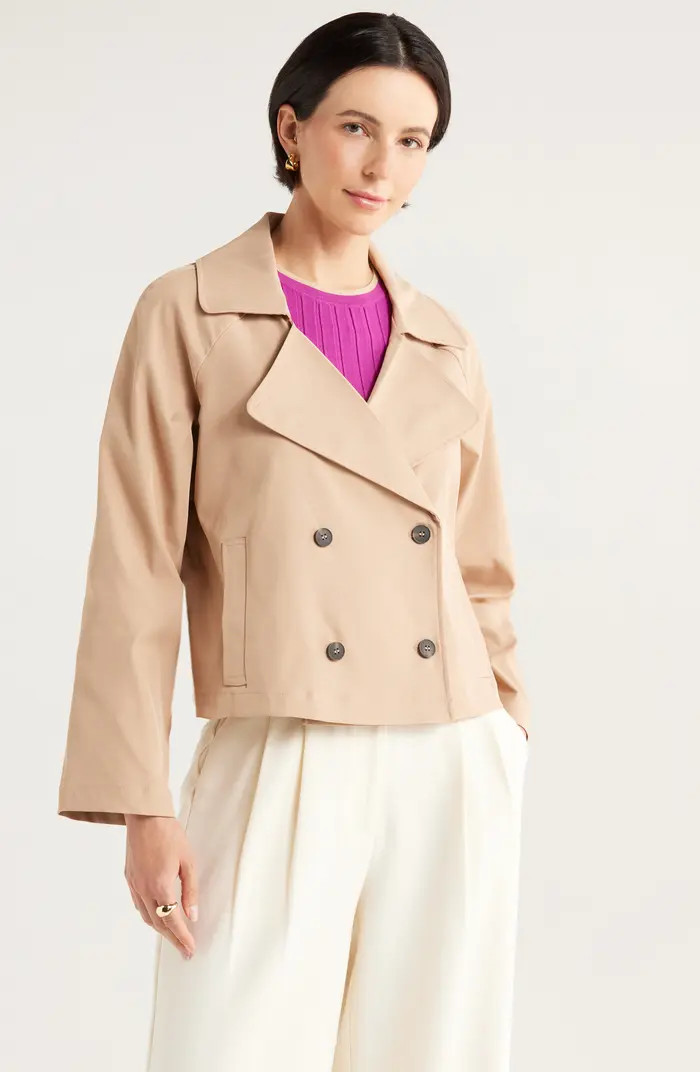 NORDSTROM RACK Double Breasted Crop Trench Coat | Nordstromrack | Nordstrom Rack