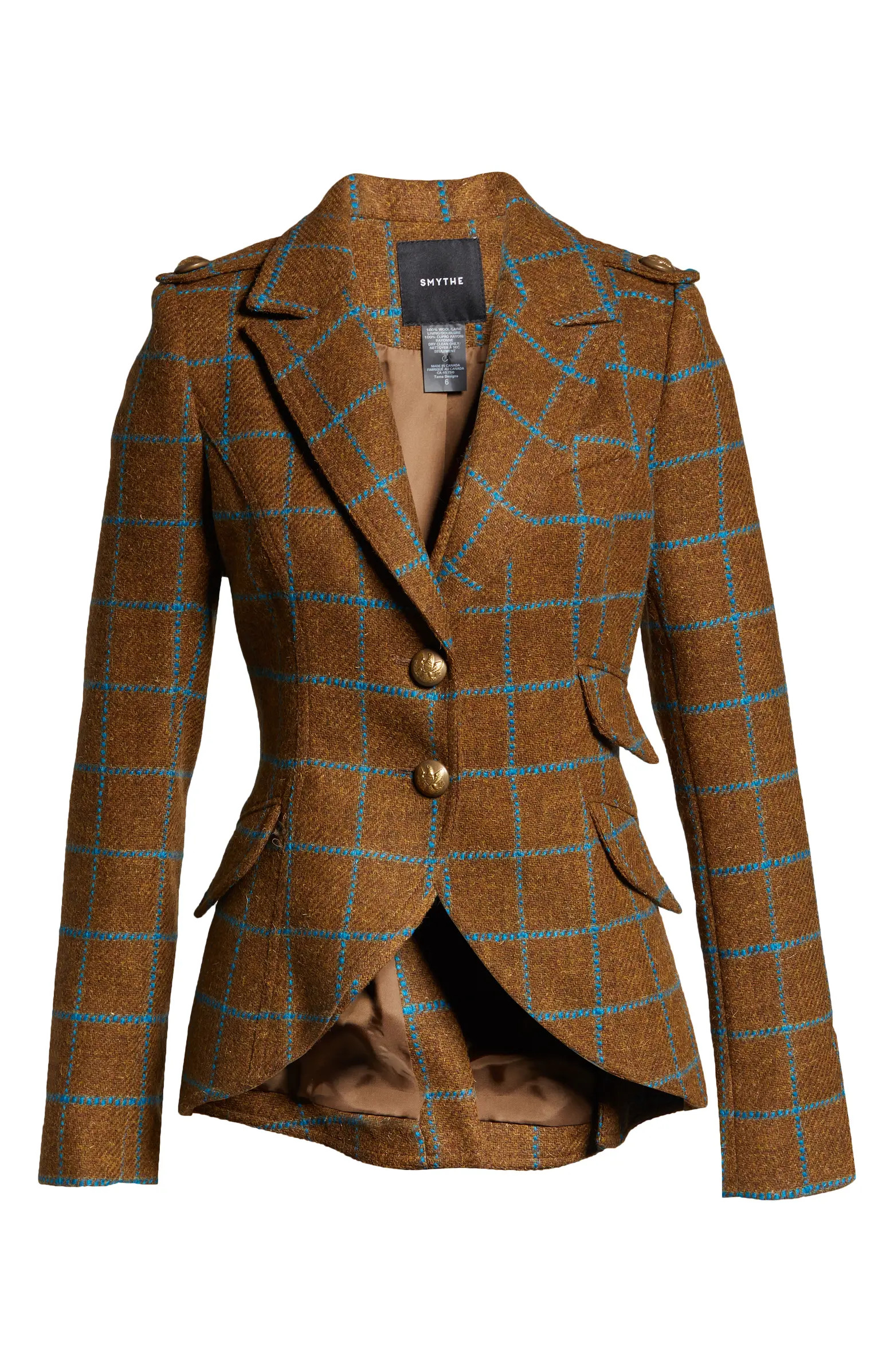 Smythe Equestrian Windowpane Check Wool Blazer | Nordstrom | Nordstrom Canada