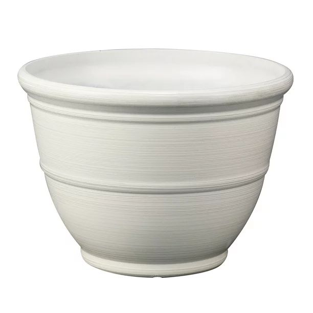 Mainstays Ferenza Recycled Resin Planter, White, 14in x 14in x 10in - Walmart.com | Walmart (US)