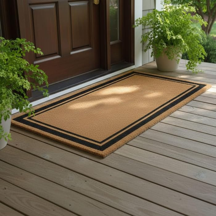 Ottomanson Coco Coir Front Door Mat \u2013 Heavy Duty Natural Coir Welcome Mat, Non-Slip Outdoor ... | Amazon (US)
