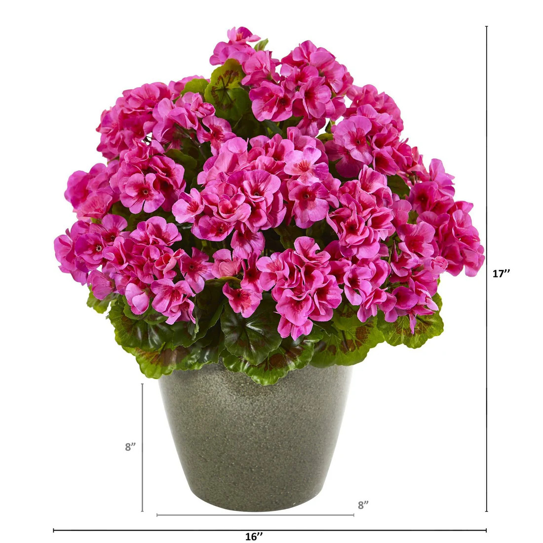 17\u201d Geranium Artificial Plant UV Resistant (Indoor/Outdoor) | Nearly Natural | Nearly Natural