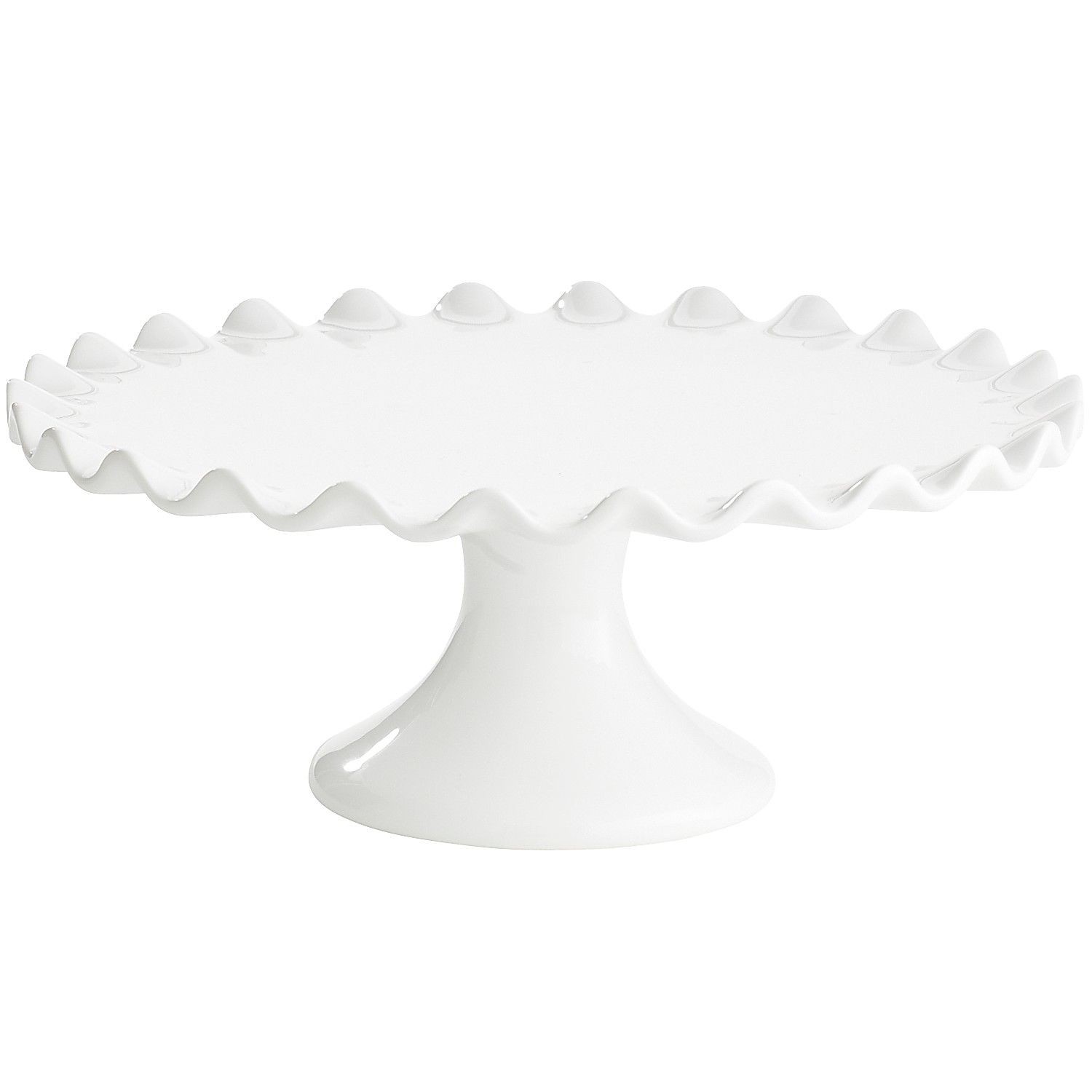 White Scalloped Cake Stand - 11" | Pier 1 Imports