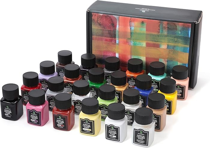 Smalltongue 24 Colors Metal Acrylic Leather Paint Kit, Each (30 ml/1 fl oz.), for Shoes, Sneaker,... | Amazon (US)