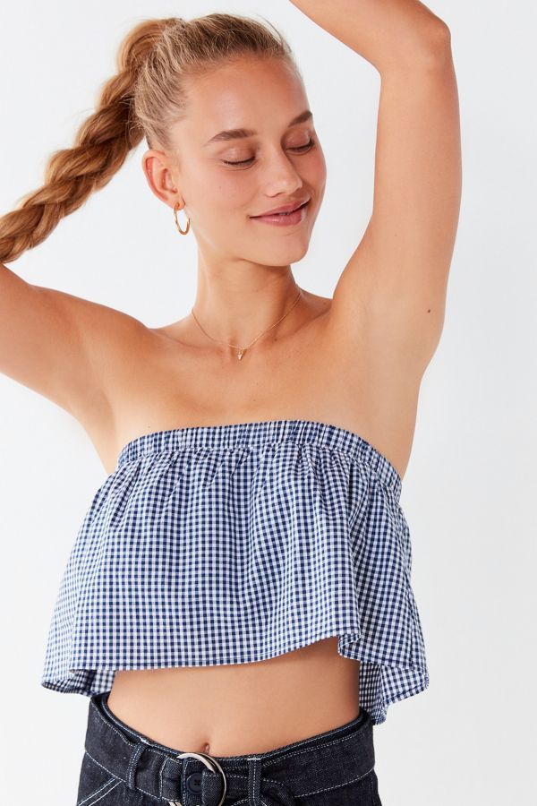 UO Strapless Flutter Top | Urban Outfitters (US and RoW)