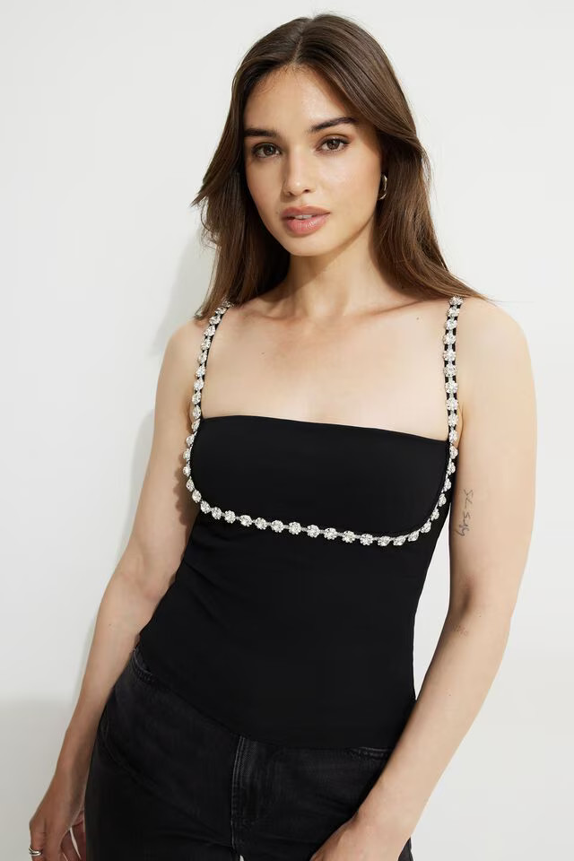 Aurora Embellished Tank Top | Dynamite Clothing