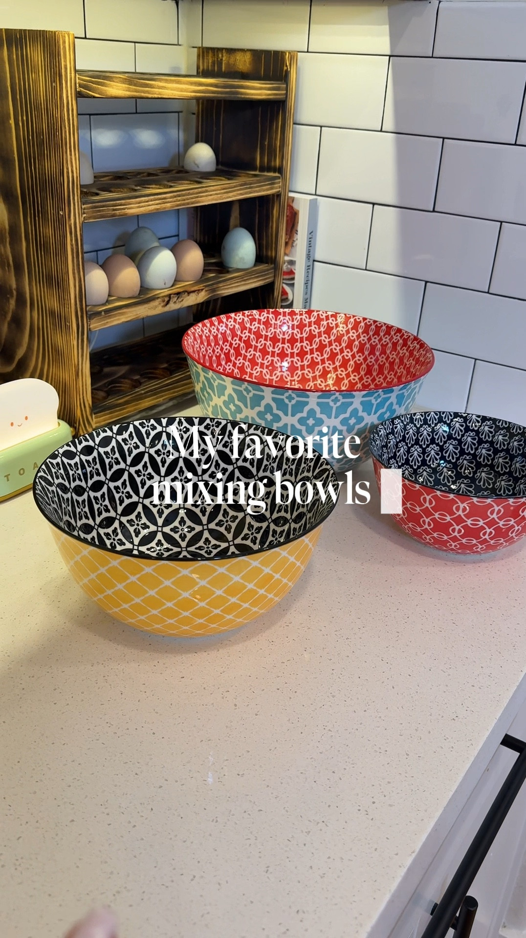 My favorite set of mixing bowls! Big, medium and small in the set of ceramic mixing bowls. The patters and colors and so fun and pretty! I use these bowls all the time when I’m cooking and for serving! 

#LTKHome #LTKFindsUnder50