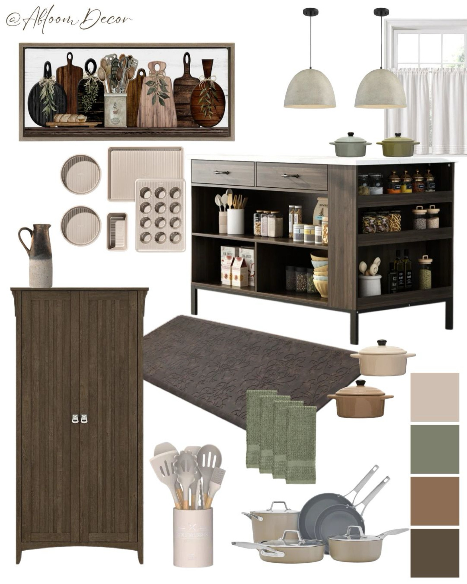 I’m loving the deep brown tones in this kitchen design! The kitchen island is the perfect way to add some extra counter and storage space.

#LTKHome