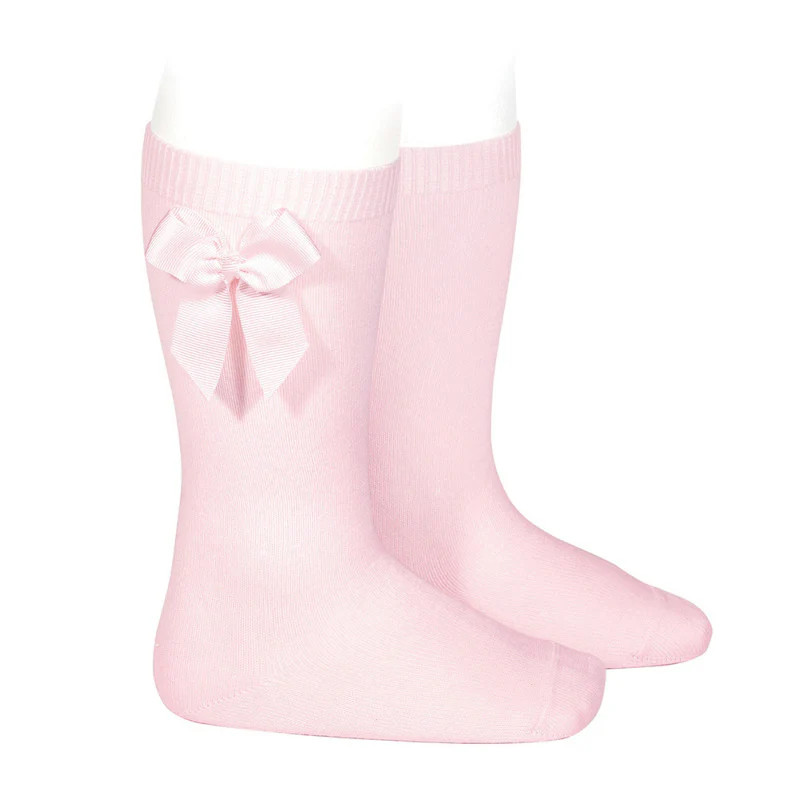 Condor® Knee Sock with Grosgrain Bow - Light Pink | Dondolo