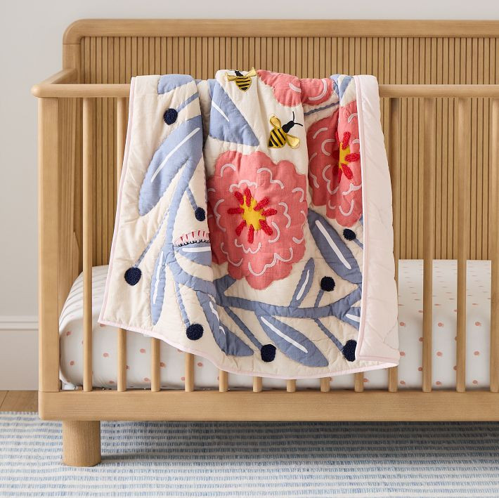 Kids Little Garden Floral Baby Quilt | West Elm (US)