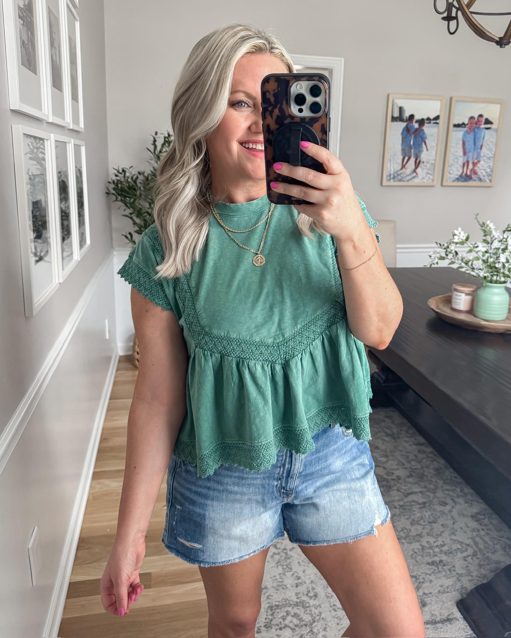This green top is such a pretty spring piece!💚Paired with these jean shorts makes it perfect for warm, casual days and an outfit you’ll reach for all season!

Wearing a size small

Green blouse outfit, spring outfit, denim shorts outfit, casual spring style, everyday outfit ideas, warm weather outfit, spring wardrobe, effortless style, Lovelylifestyling 

#LTKootd #LTKSeasonal #LTKOver40