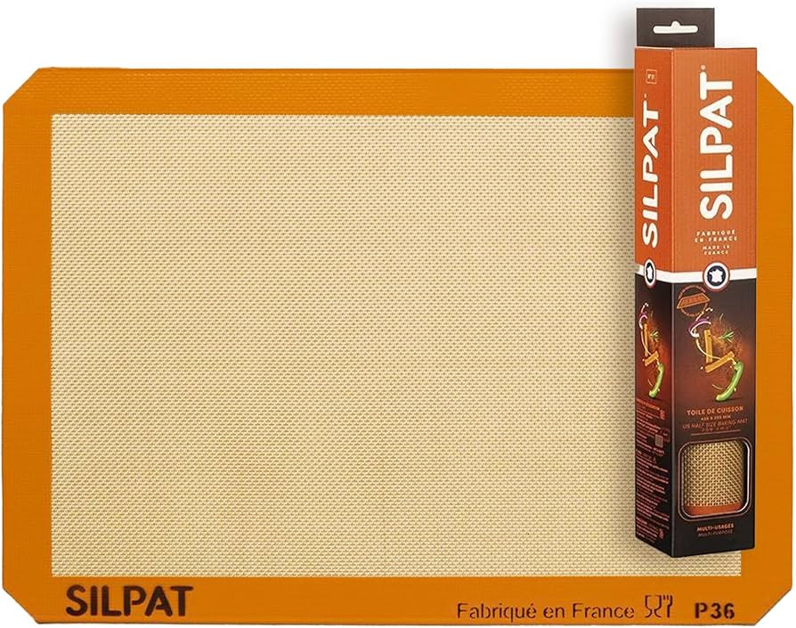 Silpat Premium Non-Stick Silicone Baking Mat, Half Sheet Size, 11-5/8 x 16-1/2, Orange | Amazon (US)