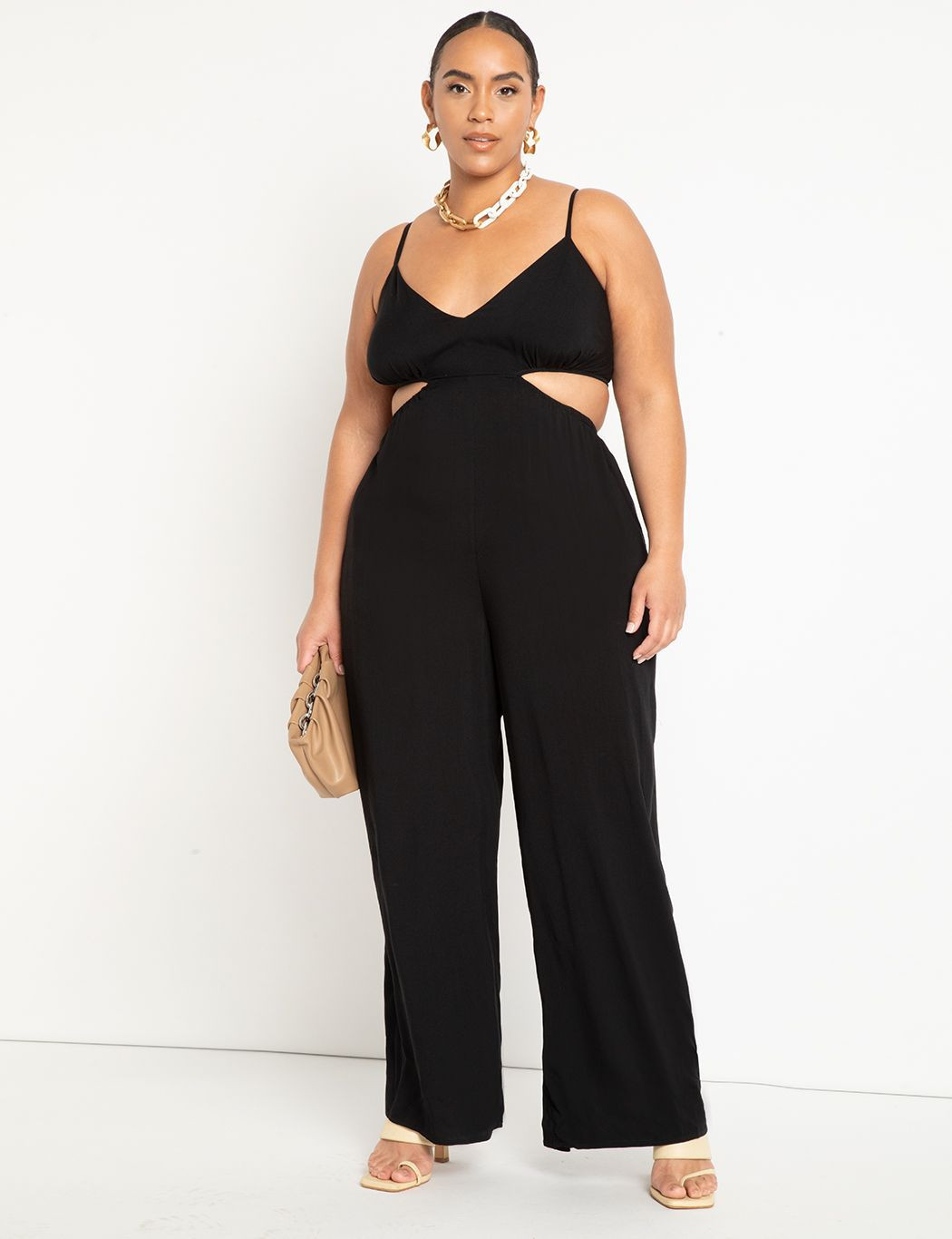 Cutout Detail Jumpsuit Coverup | Eloquii