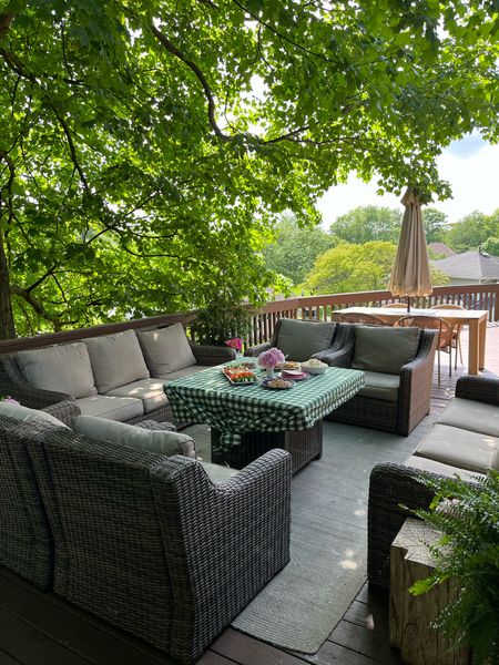 Outdoor happy hour on the deck is my favorite during the summer months! These chairs & couches are sooo comfy & a big reason we spend so much time out here! 💕 #outdoor #furniture #summer 

#LTKHome #LTKSeasonal #LTKxWalmart