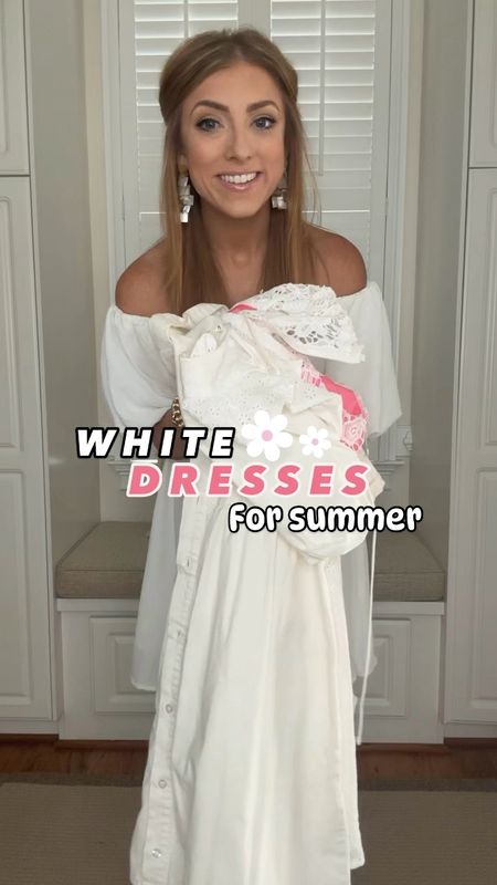 Sharing six white dresses for summer! See my next LTK post for the other three 🙂 all different styles.  Casual, dressy, ruffle detail, lace, eyelet and more. Even an Athleisure style dress! 

Walmart fashion. Amazon fashion. Target style. White dress. LTK under 50. 
