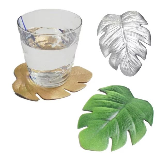 3pcs Leaf Shape Coaster Aroma Cup Drinks Holder Mat Tableware Placemat Tea Glass Pad Decoration | Walmart (US)