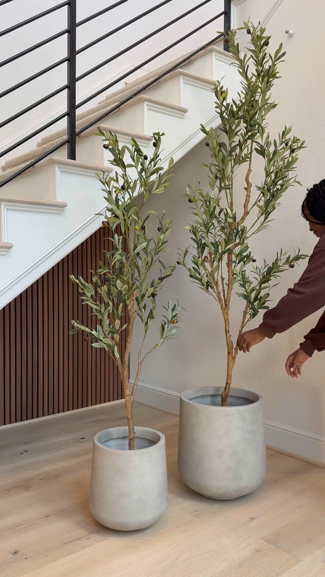 I love styling 5 foot tree next to 7 foot. I just love the scaling! 😍 … Used the large and medium size planters  for this look! 🤎

#LTKSale

#LTKHome #LTKSaleAlert