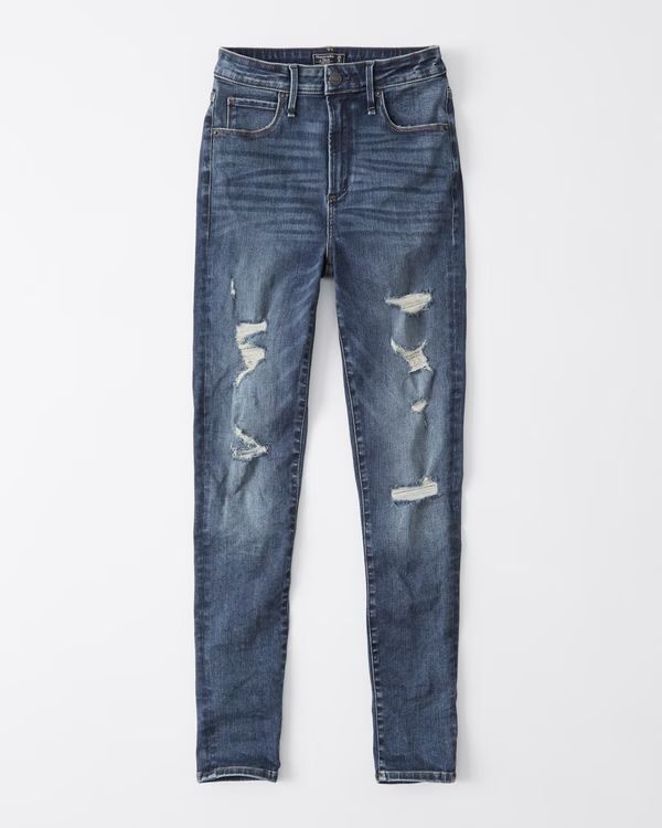 Curve Love High Rise Super Skinny Jeans | Abercrombie & Fitch (US)