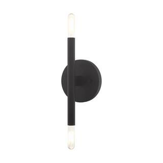 Livex Lighting Copenhagen 2 Light Black ADA Sconce 51172-04 - The Home Depot | The Home Depot