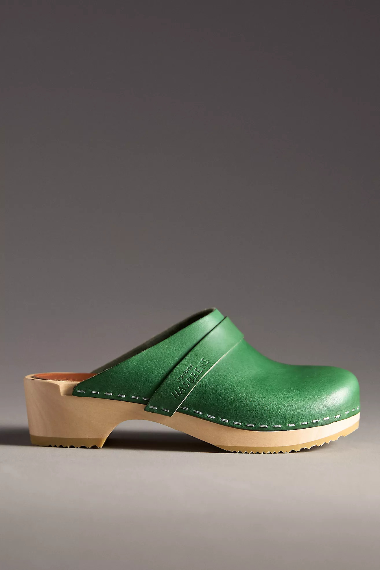 Swedish Hasbeens Leather Clogs | Anthropologie (US)