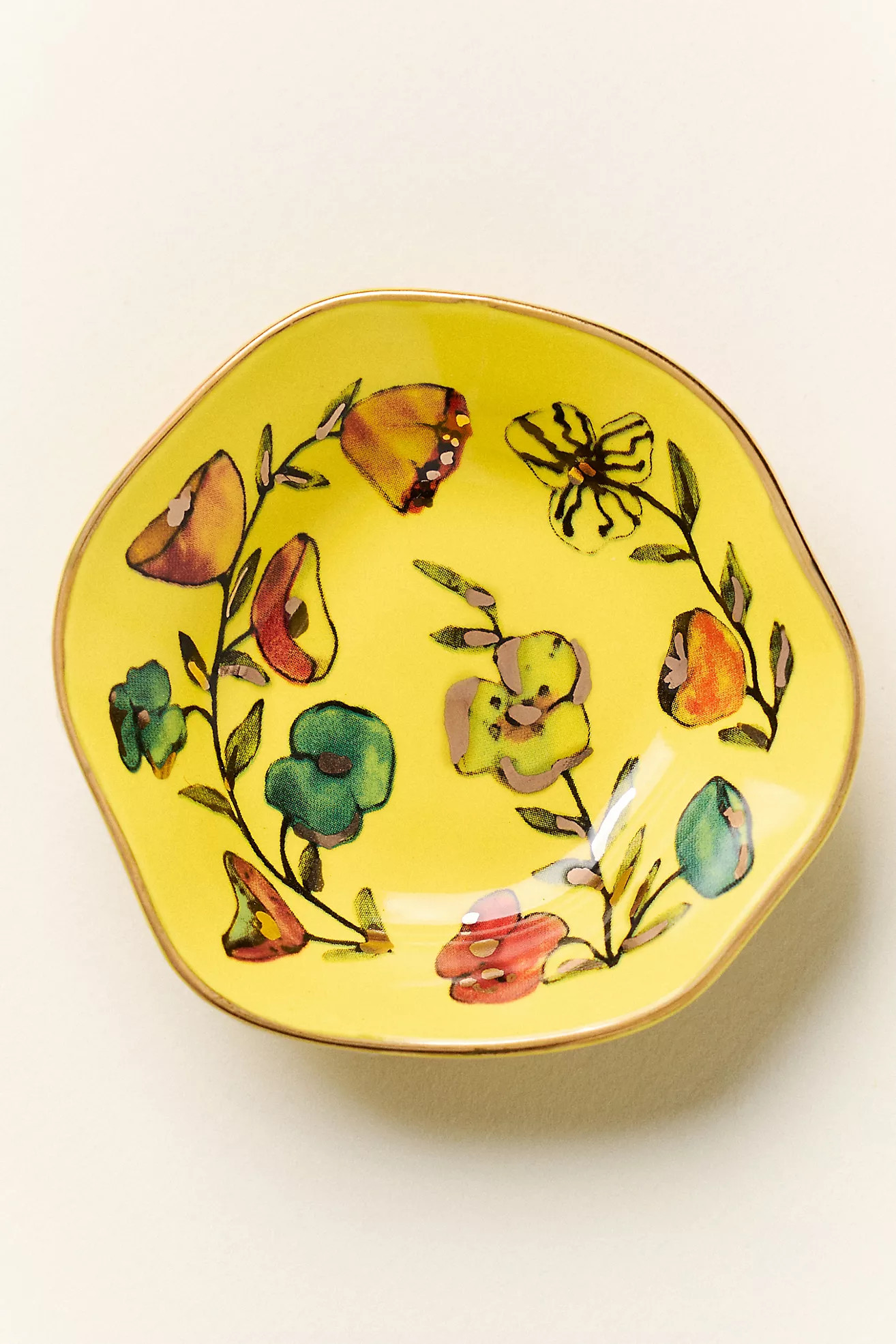 The Mud Fairy Floral Trinket Dish | Anthropologie (US)