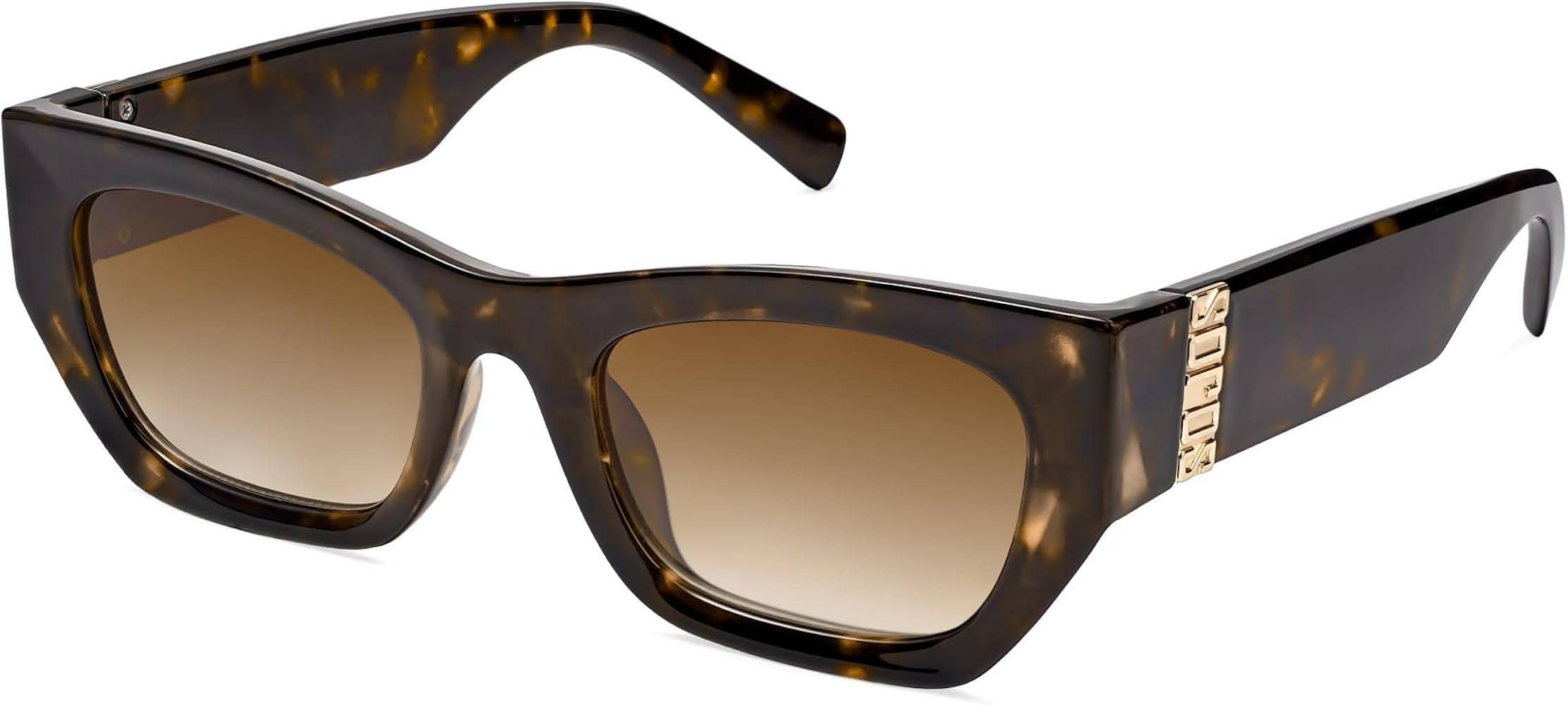 SOJOS Trendy Rectangle Cateye Sunglasses Womens Mens UV400 Fashion Chic Chunky Shades SJ2296 | Amazon (US)