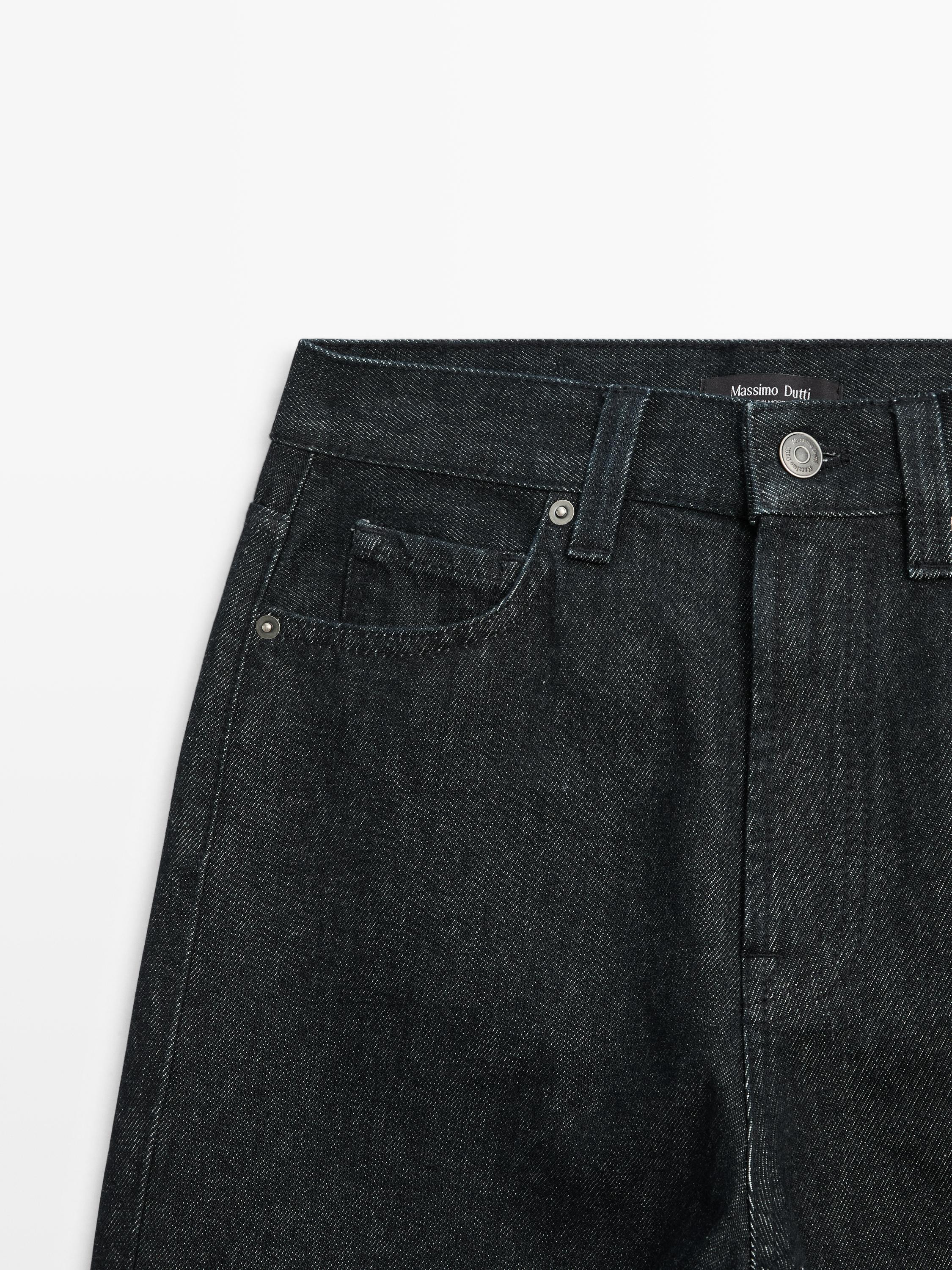 High-waist wide-leg jeans | Massimo Dutti US