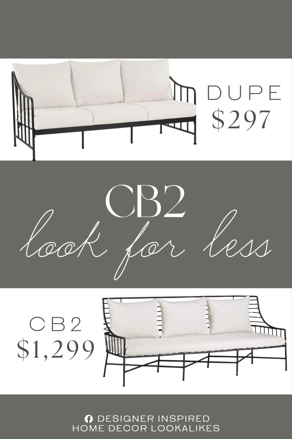 Inspired by CB2 Metal Outdoor Sofa. Contemporary Outdoor Sofa. Modern Patio Seating. Minimalist Outdoor Furniture. Patio Lounge Sofa. Modern Outdoor Seating. Outdoor Sofa with Cushions. Affordable Modern Patio Sofa. Chic Garden Lounge. 

Home more affordable option find copy cat similar look for less budget friendly affordable cheap cheaper beautiful pretty. Clearance sale coupon code discount code promo code luxury lookalike look a like Inspo inspiration inspired by idea ideas Love like these? I share multiple every day in my FB group.
#cb2inspired #outdoorsofa #outdoorcushions #patioseating #outdoorliving #metalsofa #furniturefinds #outdooroasis 

 #LTKHome