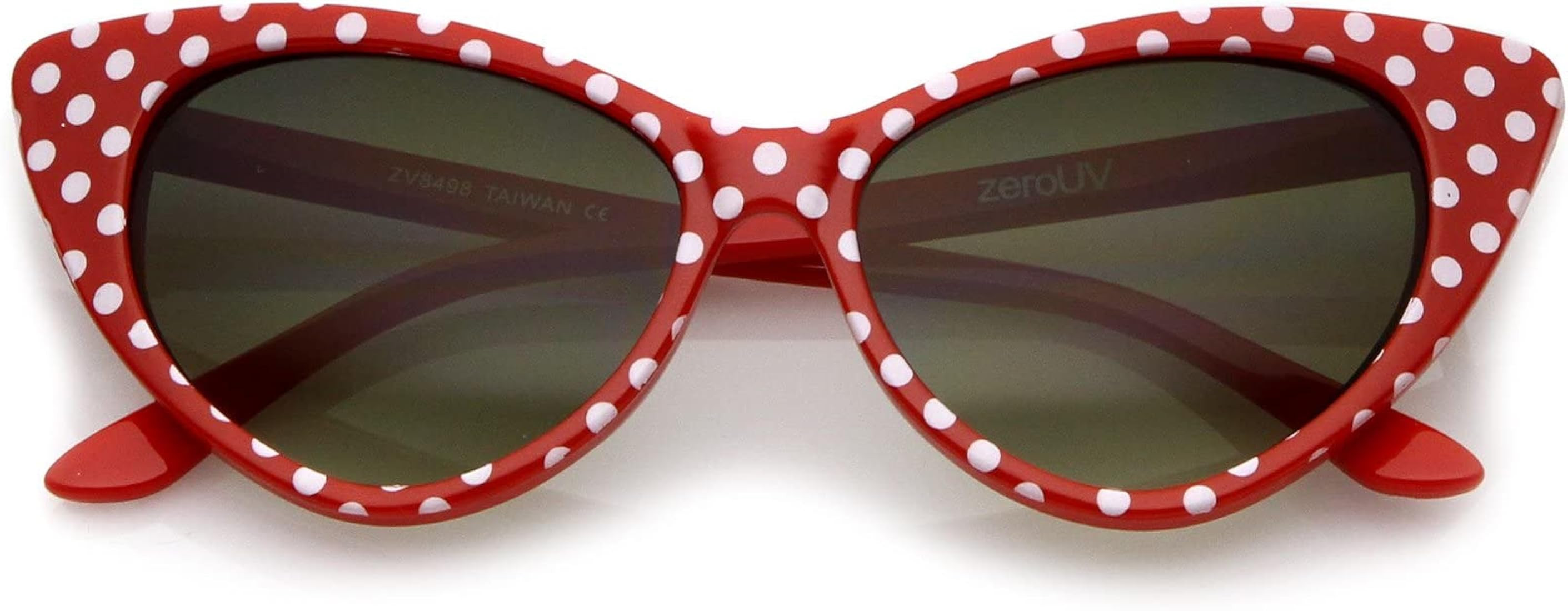 zeroUV - Women's Retro Oversized High Point Cat Eye Sunglasses 54mm | Amazon (US)