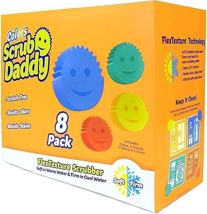 Scrub Daddy Colors 8 Pack, Flexible | Amazon (US)