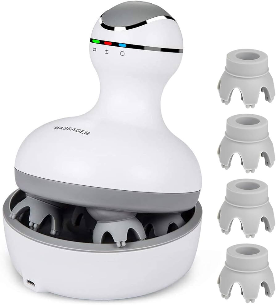 cotsoco Electric Scalp Head Massager, Scalp Hair Massage Waterproof Head Massager with 4 Heads 84... | Amazon (US)