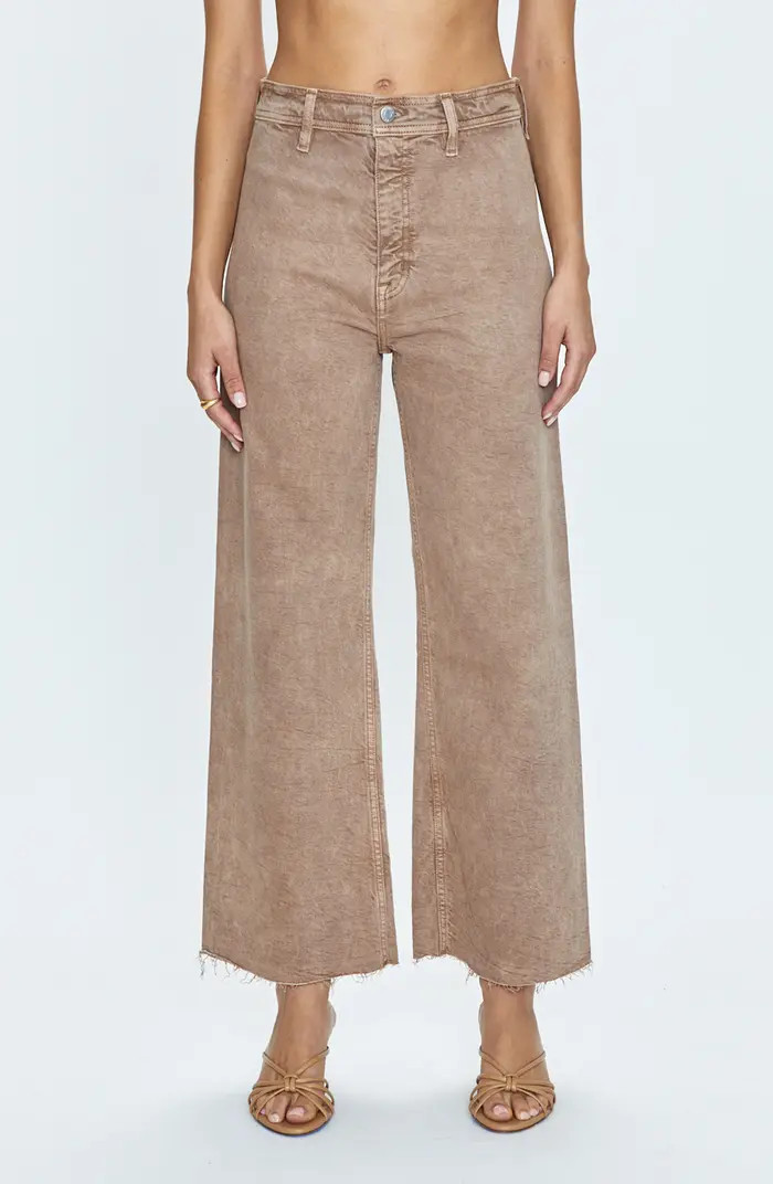 Penny High Waist Raw Hem Wide Leg Jeans | Nordstrom