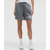 lululemon – Women's Scuba Mid-Rise Oversized Shorts Graphic – 7"" – Color Grey – Size XS | lululemon UK