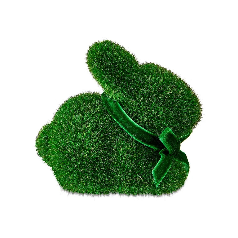 Faux Grass Bunny Tabletop Decorations, Green, 6 Count, Easter by Way To Celebrate | Walmart (US)