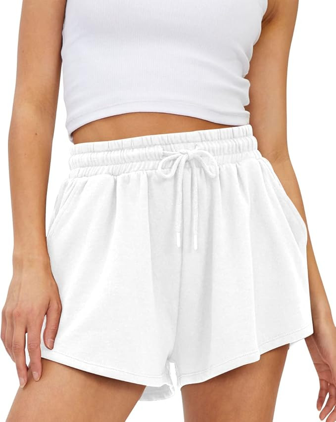 Trendy Queen Womens Sweat Shorts Casual Summer Comfy Lounge Athletic Clothes Elastic Cotton Runni... | Amazon (US)