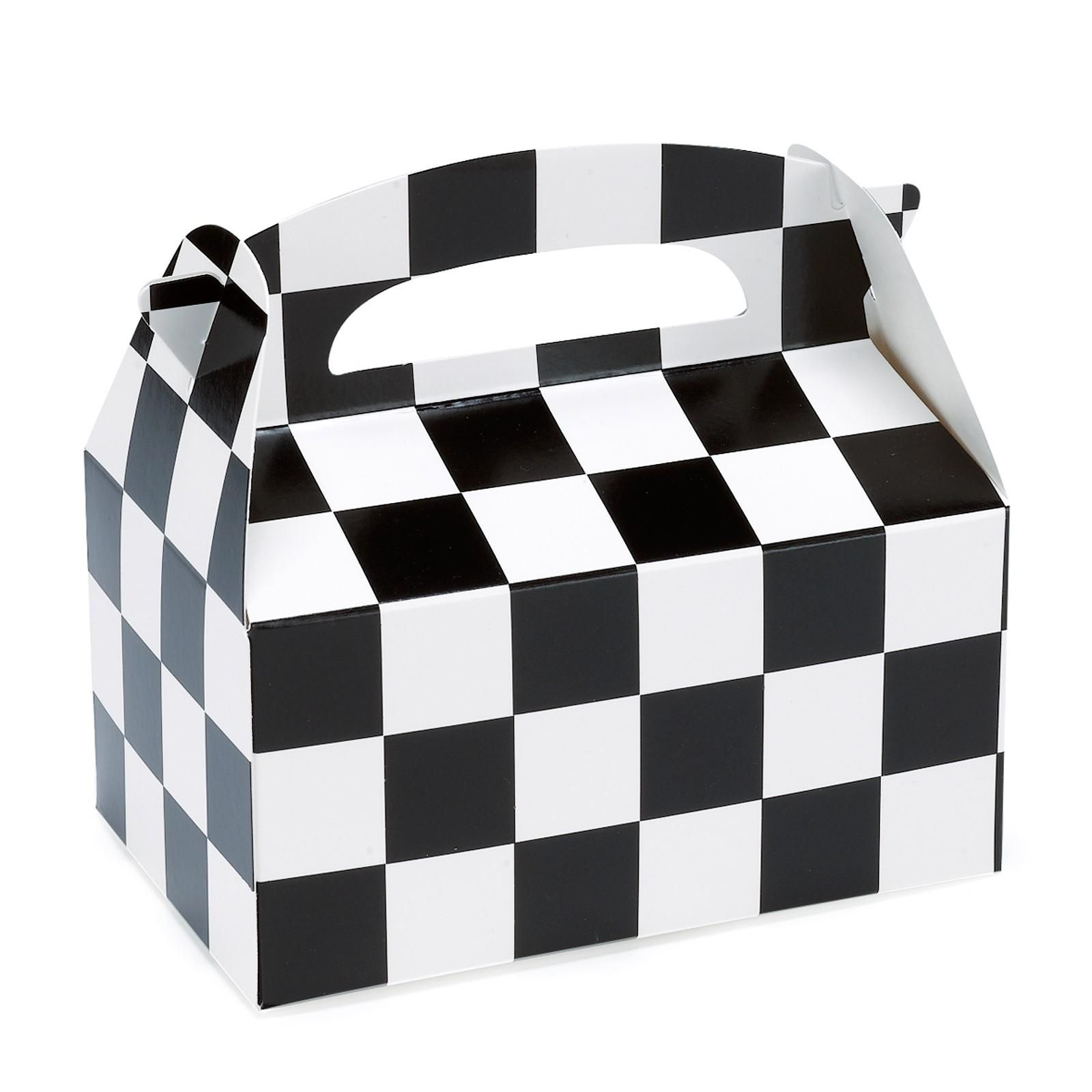Black and White Check Empty Favor Boxes (8) | Walmart (US)