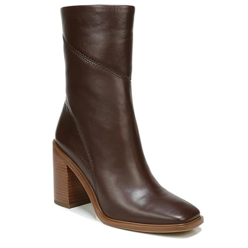 Franco Sarto Womens Stevie Mid Calf Boot Dark Brown Wide Calf Leather 8.5 M | Amazon (US)