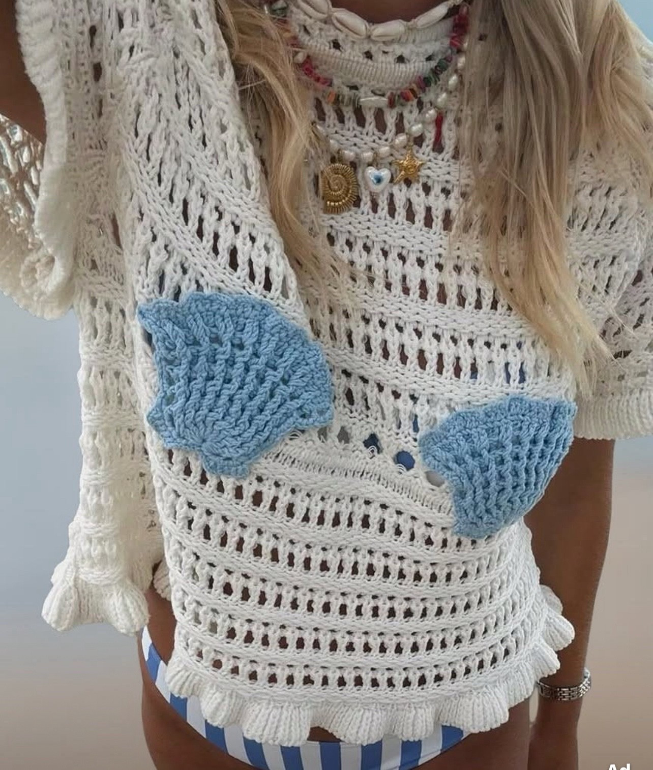 Prep for a Speing Break Beach Vacation?
Women's Hollow Out Knitted Beach Cover Up With Delicate Ocean Elements Design, Adorable Shell Decor, Perfect For Summer Vacation And Valentine's Day