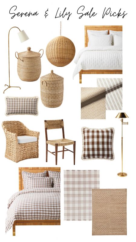 My picks from the Serena and Lily sale. Now is the time to buy those investment pieces while they’re 20% off using code UPGRADE. #gingham #rattan #brassfloorlamp

#LTKhome