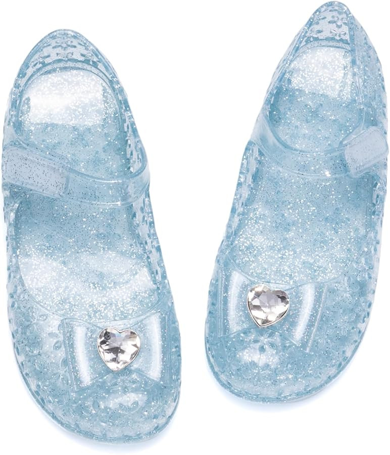 Girls Princess Mary Jane Flats for Dress Up, Dance Party, Cosplay - Jelly Shoes | Amazon (US)