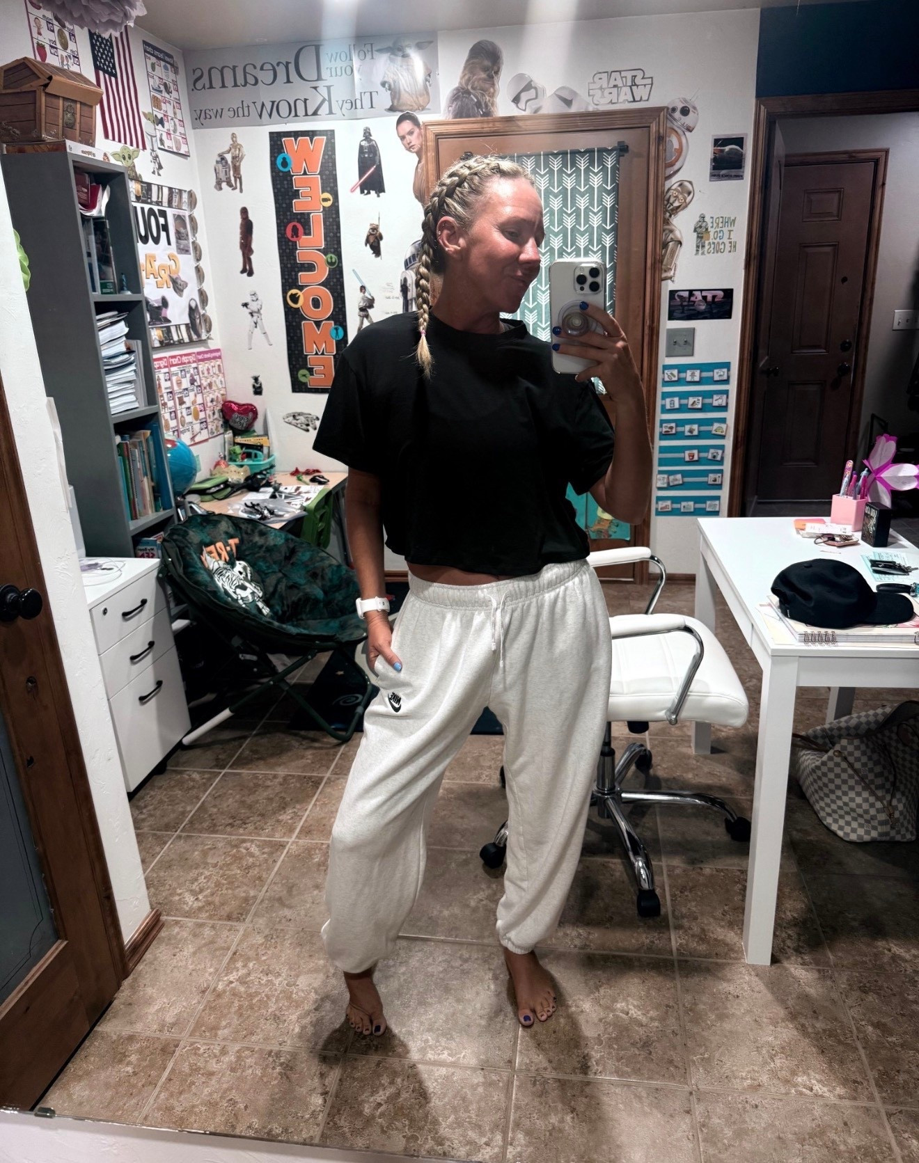 Dreary days call for cozy grace ☁️ Rocking my comfy Nike fit and resting in the reminder that even gloomy days have purpose. “He will be the sure foundation for your times.” – Isaiah 33:6 🙌 
#FaithAndFashion #CozyInChrist #NikeStyle #ComfyFit #Isaiah336 #OOTD #AthleisureWithPurpose #DrearyDayLook #RestInHim #MomStyle #ComfortAndGrace #ChristianStyle #FaithBasedFashion 




#LTKgrwm #LTKActive #LTKmomlife