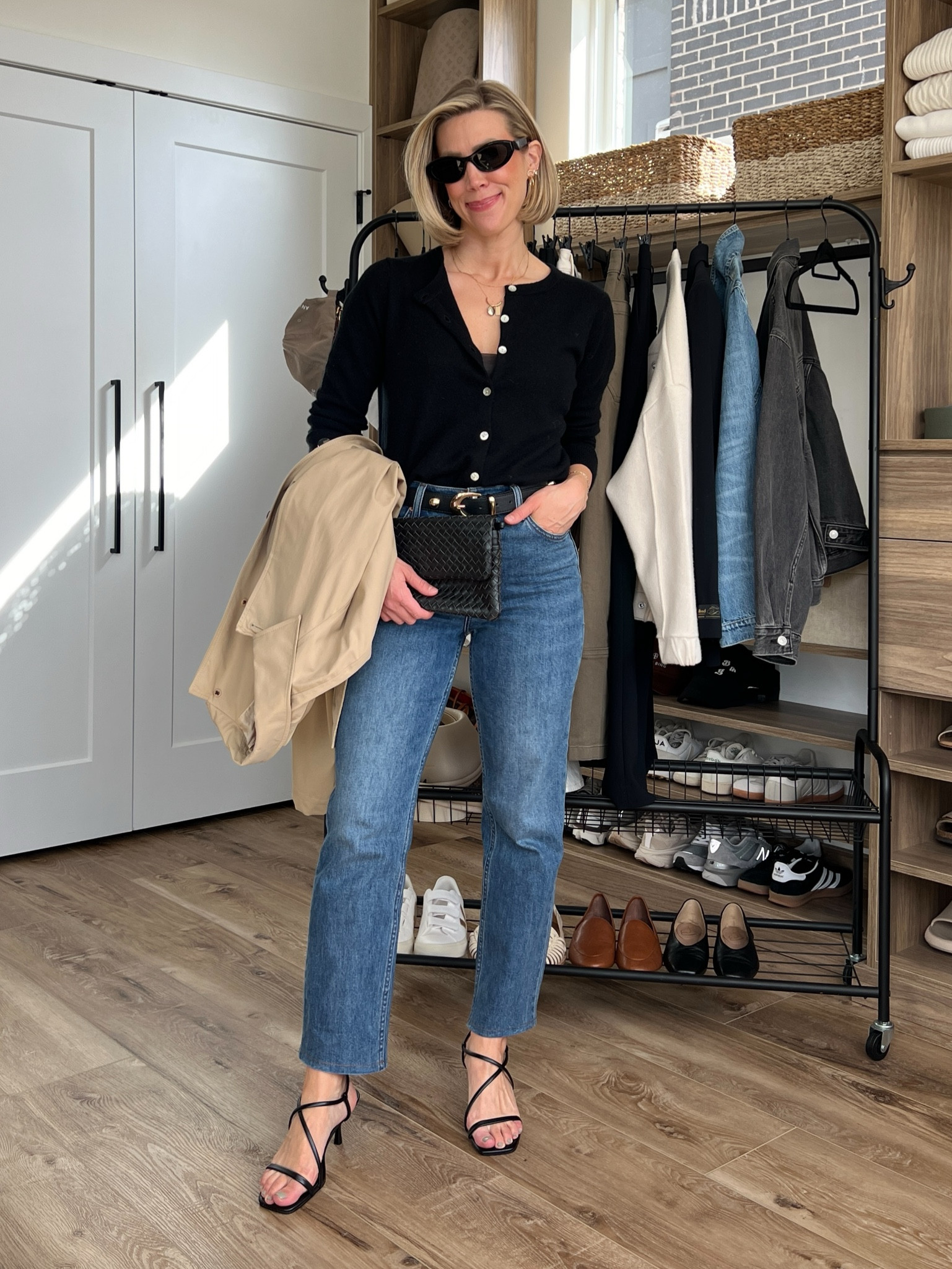 Wearing medium cardigan, 26/regular jeans, XS trench coat, small belt, heels tts

#LTKfindsunder50 #LTKfindsunder100 #LTKstyletip