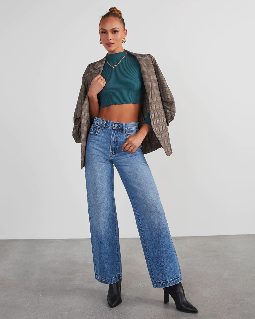 Motivated High Rise Wide Leg Jeans | VICI