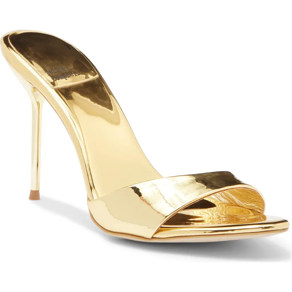Jeffrey Campbell Ce-Soire Slide Sandal in Gold Mirror at Nordstrom, Size 7 | Nordstrom